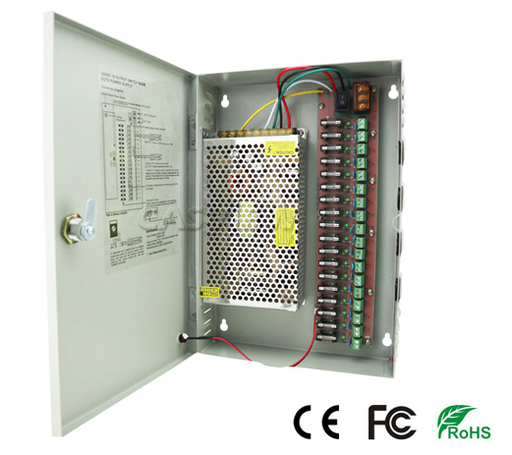 [PD250W-18-12V-UPS] PD250W-18-12V-UPS Coffret de distribution électrique - 18 sorties - 12V-20A - 250W