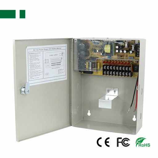 Alimentation UPS 9 Canaux 12V 10A - Transformateur De Secours Pour Caméras, Contrôle D'Accès Et LED