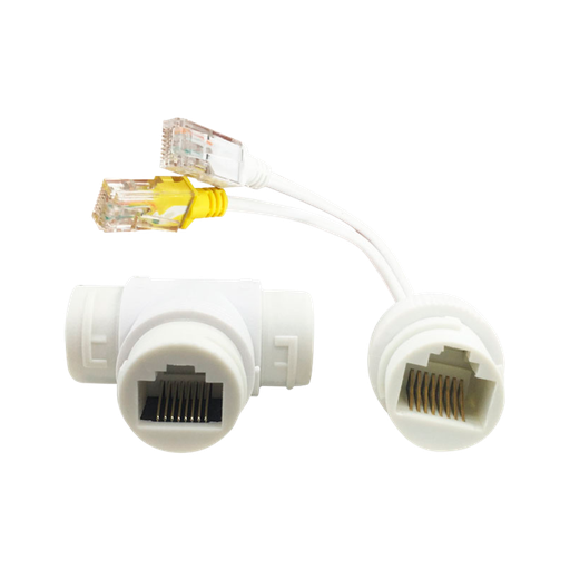[RJ45-SFPOE] SF-POE-DUAL-SINGLE-RJ45 PoE RJ45-combiner en splitter - Voor IP-camera's - Kleur wit