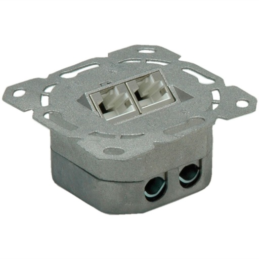 [25.99.8491] Prise murale encastrée VALUE Cat.6A (classe EA), STP, verticale, blanche