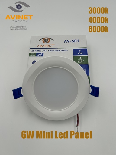 AV-601 PANNEAU LED PREMIUM 6W ROND
