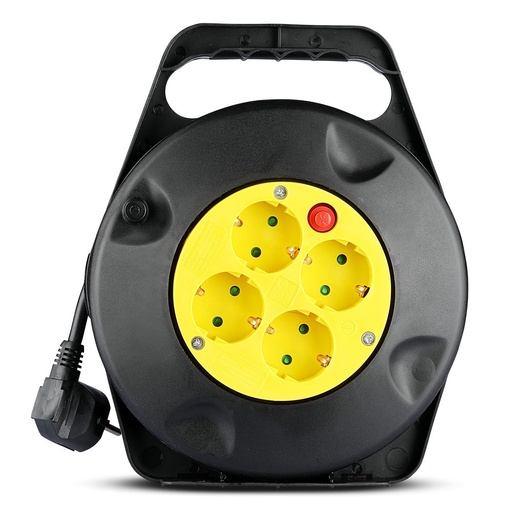 [8837] Enrouleur de câble VT-6010 FR/BE (3G1,5MM2X10M) SAC EN POLYÉTHYLÈNE AVEC ÉTIQUETTE