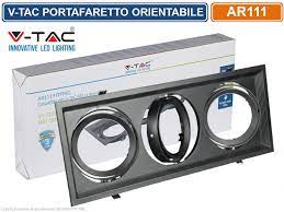 [3583] VT-7223 3xAR111 PASSEND OP ZWARTE BEHUIZING