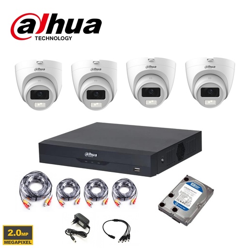 [CVI2MPKIT-4T] DAHUA 4CH KIT CCTV HDCVI 2MP  DVR 4CH &amp; 4X Camera Indoor/Outdoor 2MP - HD 1TB