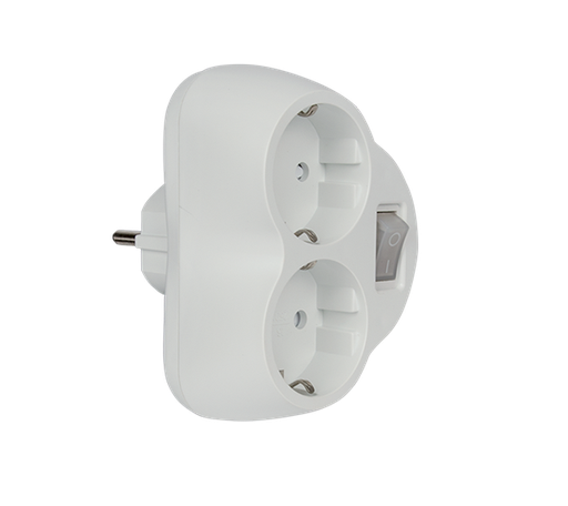 ADAPTATEUR ELMARK DOUBLE AVEC INTERRUPTEUR 16A 250V