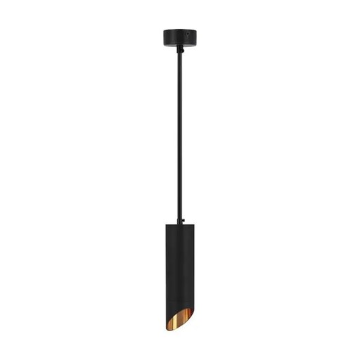 [6685] VT-975 1xGU10 HANGENDE HANGER ZWART D:55x300MM