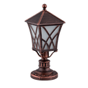 96304MF/BRB ELMARK ALEK LANTERN STAND 1XE27 BLACK RED BRASS H370mm