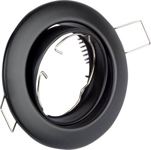 [9251R/BL] Spot encastré SA-51R noir, mobile  + Douille GU10