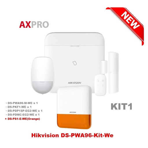 [PWA96-KIT01] Hikvision DS-PWA96-Kit-WE Draadloze Alarmkit 1