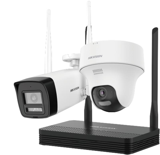 [NKS424W02H] HIKVISION NKS424W02H Wi-Fi IP Kit 4MP H.265 Eén bullet + Eén turret WiFi NVS Kit - Micro SD optioneel
