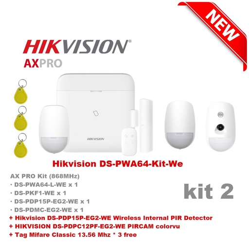 [PWA64-KIT02] Hikvision DS-PWA64-Kit-WE Draadloze Alarmkit 2