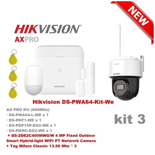 [PWA64-KIT03] Kit d'alarme sans fil Hikvision DS-PWA64-Kit-WE 3