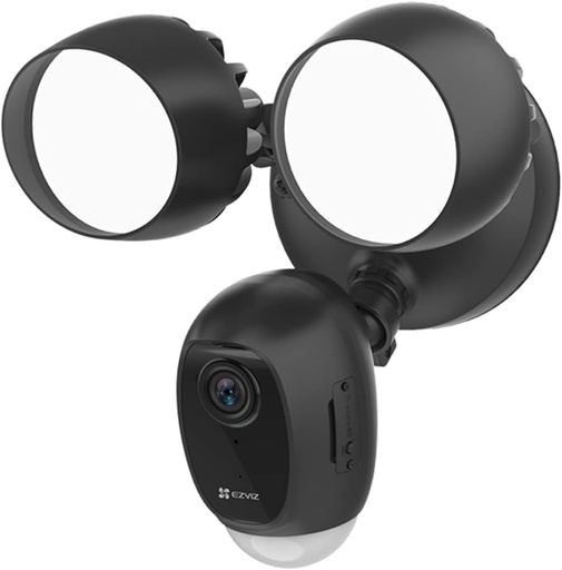 [Ezviz EZ-LC1C-BK] Caméra projecteur Ezviz EZ-LC1C noire WIFI - 2 mégapixels Starlight - 2 lumières LED 2000 LM - Détecteur PIR - Sirène et audio - Convient pour l'extérieur IP65