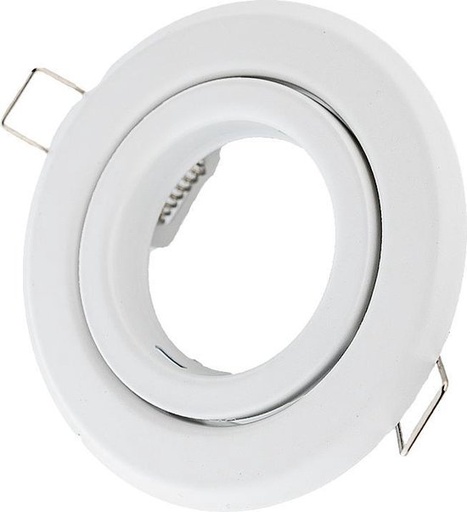 [9251R/W] ELMARK SA-51R 1xGU10 FITTING ROND WIT BEWEEGBAAR + GU10 Fitting