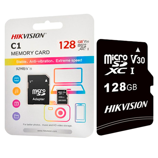[HS-TF-E1-128G] Hikvision HS-TF-C1STD-128G 128GB microSDXC Class C10 For Surveillance