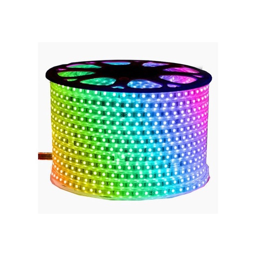 [B10302JPS]  Ruban LED double AIGOSTAR 5050-60 7 W/M - 10 mm IP65 220 V RVB (rouleau de 50 m)