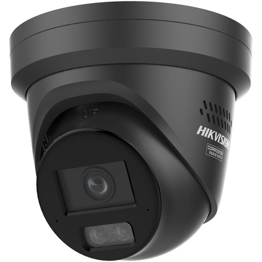 [DS-2CD2387G3-LIS2UY/SL-B] Hikvision DS-2CD2387G3-LIS2UY/SL(2.8mm)  Hikvision 8MP Smart Hybrid Light met ColorVu WDR Turret Netwerk Zwart Camera met vaste lens, IR en wit licht , IP67, 2.8 mm, ingebouwde dual microfoon, NEMA 4X,AI ISP, audio I/O, alarm I/O, stroboscoop en audio-alarm