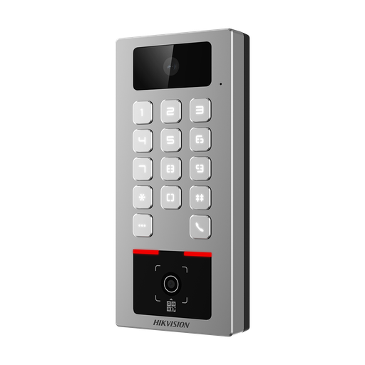 [DS-K1T502DBWX-QRE1] DS-K1T502DBFWX-C Access control with camera IP65 IK09 Fingerprint, MF DESFire, QR and PIN card  iVMS-4200 | Hik-Connect