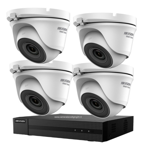 [TVIKIT4M-T4] KIT HIKVISION 4 MP HDTVI Full HD DVR  4Ch H.265 + 4x Turret Camera 4MP 2.8mm IR20m - HDD 1Tb Preinstalled