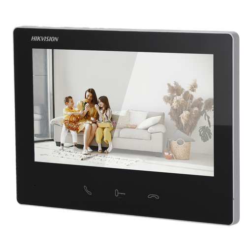[DS-KH7300EY-TE2] Hikvision DS-KH7300EY-TE2(BK) Video-deurintercommonitor 7&quot; TFT-scherm 2 HD-draden,  Zwarte kleur