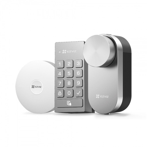 [CS-DL01PRO] EZVIZ CS-DL01 Pro + DL01CP + A3 Smart Lock Gateway met multifunctioneel toetsenbord en A3 Home Automation Gateway, Smart Lock met Bluetooth-toegang op afstand, Smart Lock-toegang zonder sleutel voor verbonden huis