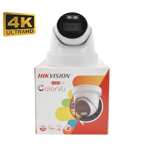 [DS-2CD2387G2H-LISU/SL-W] Hikvision DS-2CD2387G2H-LISU/SL  8MP Smart Hybrid Light (Coloru &amp; IR ) Strobe Light and Audible Warning Fixed  2.8mm Turret IP Camera - built-in two-way audio