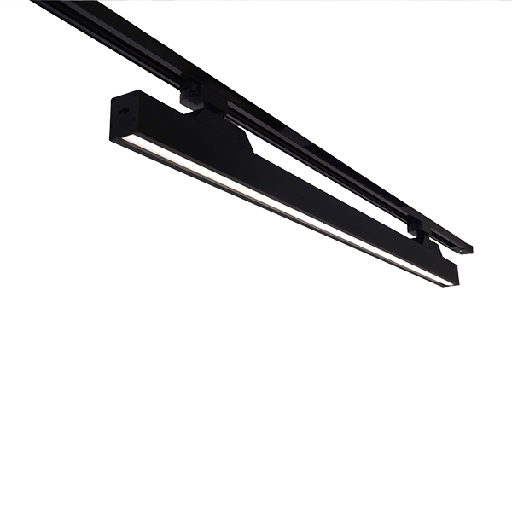 [93K302L48CCT/BL] ELMARK K30 Projecteur sur rail 2 lignes 48 W 120° CCT Noir 112,2 cm x 12,7 cm x 4,2 cm