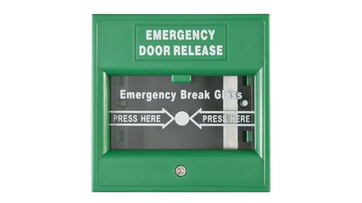 [DS-K7PEB-GR] DS-K7PEB Bouton de sortie et d'urgence vert brisant la vitre