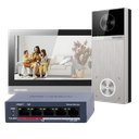 Hikvision DS-KIS613-S IP kit IP-PoE video intercom kit, 1x call button, surface mount, 7-inch Wi-Fi touchscreen monitor + 5-port PoE switch