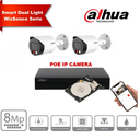 Kit de camera IP Dahua WizSense 8 MP 4K – With 8 cameras IP Bullet, NVR PoE 8 channels and disk of 6 To
