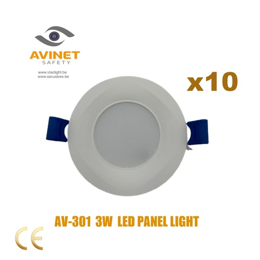 Panneau lumineux LED rond AV-301 3 W 220 V *10