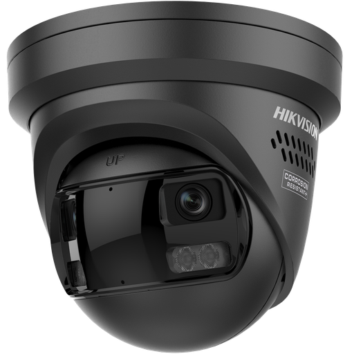 [DS-2CD2387G3P-LIS2UY/SL-BK] Hikvision DS-2CD2387G3P-LIS2UY/SL 8 MP Panoramische 180° ColorVu Vaste 2.8mm  Turret IP Netwerkcamera Zwart