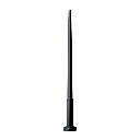 EKTOR POLE 3000 mm without door, black