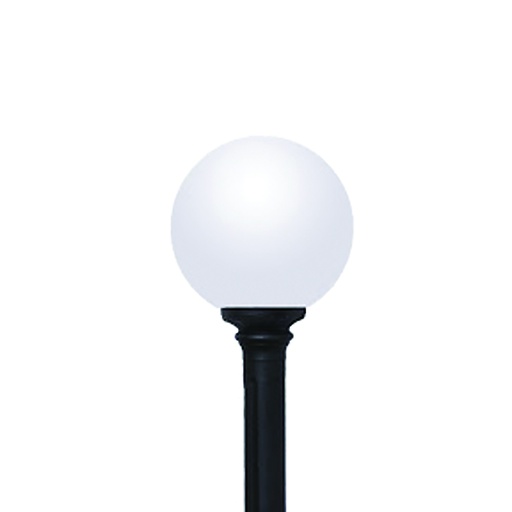 [96GLOBE400PL/BL] KARMEL - GLOBE 400 E27 Luminaire pour tête de mât E27 Noir