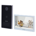 Hikvision DS-KIS608-S IP kit IP-PoE video intercom kit, 1x call button, surface mount, 7-inch Wi-Fi touchscreen monitor + 4-port PoE switch
