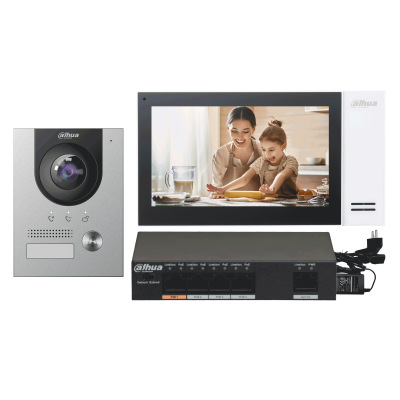 [KTP01] Dahua KTP001 IP-POE Villa Kit met buitenstation en binnenmonitor