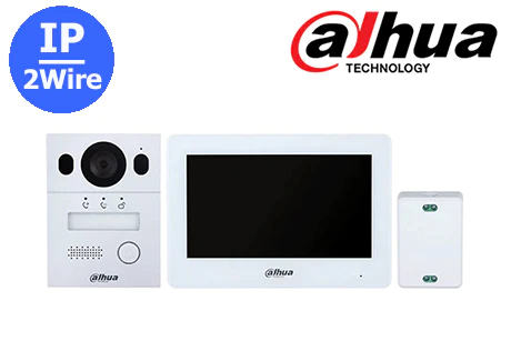 [KTX01] Dahua DHI-KTX01 2-draads hybride videodeurintercomset - Wifi-monitor / DMSS-apps